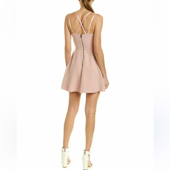 French Connection Womens Criss-Cross Back Flowy Cocktail Dress Pink Size 2 - Picture 10 of 11